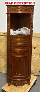 Home Decorators Collection Winslow 22 in. W x 14 in. D x 68 in. H Brown Freestanding Linen Cabinet Msrp $369.99