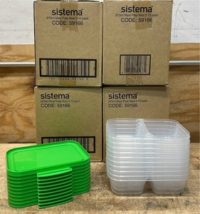 Sistema 870ml Meal Prep Nest It 10 pack lot of 4 sistema