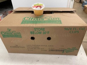 M - Citrus Sun Frozen Apple Juice Cups Case of 96