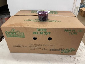 K - Citrus Sun Frozen Grape Juice 96 4 Oz Cups