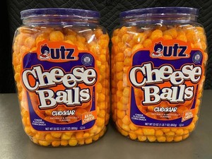 Utz Cheese Balls Cheddar 23 Oz (Lot of 2)
