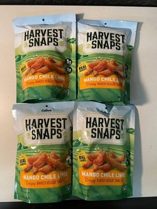 Harvest Snaps Mango Chile Lime Crispy Baked Veggie Snacks (Lot of 4)