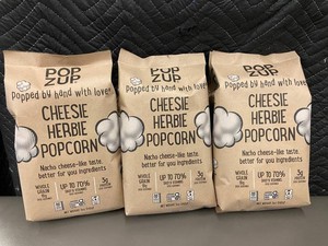 PopZup Cheese Herbie Popcorn 5oz Bags - Non-GMO, Gluten Free