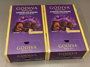Godiva Chocolate Domes Double Chocolate, 3pc x 12pk, Best by Apr 2024, 2 Cases