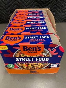 Bens Original Street Food Bean & Rice Burrito Bowl 6-Pack, Best by Apr 2025
