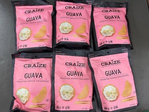 Craize Guava Toasted Snack Crackers 4 oz - 6 Bags