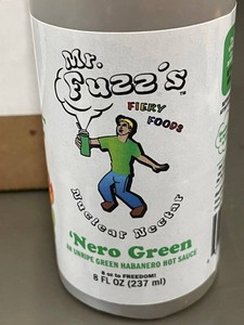 Mr. Fuzzs Nuclear Nectar Nero Green Hot Sauce, 6x8oz Bottles, Use By 102024