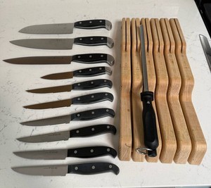 J.A. Henckels International Statement 9-Piece Knife Set With Block & Steel