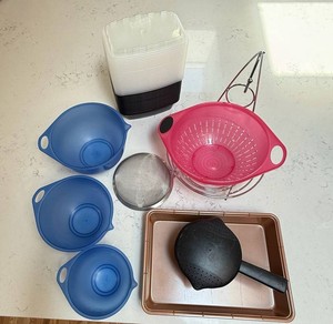 Kitchen Prep & Storage Mixed Lot Pampered Chef Steamer, Glad Food Containers