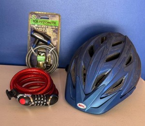 Bell Helmet, Kryptonite Cable Lock & Combo Lock Mixed Lot