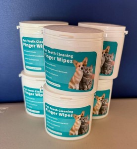 Pet Teeth Cleaning Finger Wipes (Lot of 5)