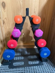 Neoprene Dumbbell Set With Rack (Lot of 8)