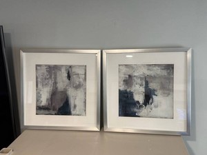 Framed Abstract Art Prints (Lot of 2) 16x18