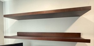 Pottery Barn Wood Floating Shelf Set (Lot of 2)