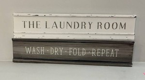 Quill to Paper by Sixtrees Laundry Room, Wash Dry Fold Repeat Wall Signs (Lot of 2)