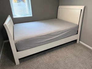 Full Size Sleigh Platform Bed with matching Footboard