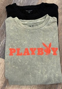 Playboy and  Mott & Bow Graphic T-shirt Lot of 2