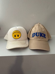 Duke Blue Devils 47 & Smiley Face Hat Mixed Lot