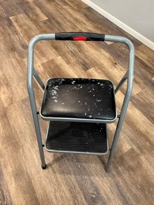 Rubbermaid Two-Step Folding Stool With Handrail