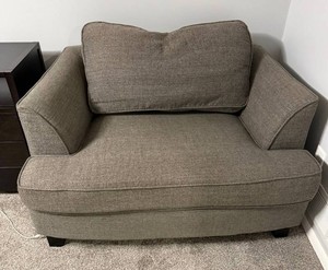 Upholstered Accent Chair With Back Pillow 48x36x36