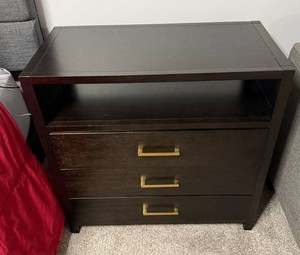 Three-Drawer Nightstand With Open Shelf 30x15x29
