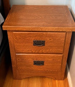 Wood Two-Drawer Nightstand by Perdue Furniture
