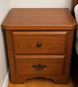 Wood Nightstand With 2 Drawers by Perdue Furniture