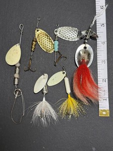 Metal Blade and Rooster Tail Spinners, Flutter Jack Jr Fishing Lure Set (Lot of 6)