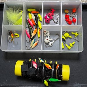 Mixed Fishing Lure & Jig Tackle Box Lot