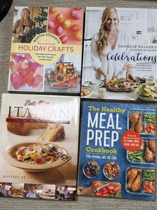 Martha Stewart Holiday Crafts, Danielle Walkers Celebrations, Betty Crocker Italian Cookbook & Meal Prep (Lot of 4)