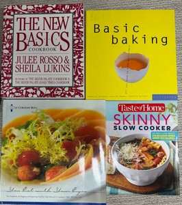 Cookbook Mixed Lot of 4 the New Basics, Basic Baking, Cordon Bleu & More