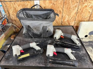 Porter Cable Air Nailers Kit - 14 Crown Stapler, 18 ga Brad Nailer & 16 ga Finish Nailer