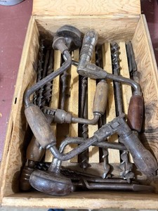 Box of Vintage Drills & Bits