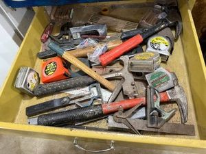 Everything in Drawer - Hammers, Tape Measures, Utility Knives