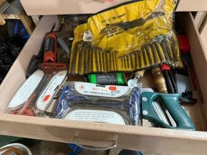 Drawer of Tools - Hex Key Sets, Hand Saws, Files