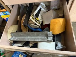 Drawer of Sheetrock Supplies