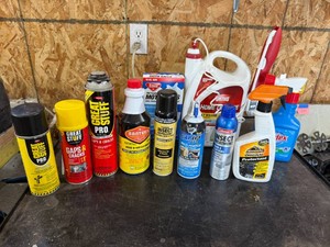 Foam Sealant Cans & Assorted Cleaning Products