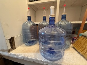 4 5 Gallon Plastic Beverage Bottles with Airlocks