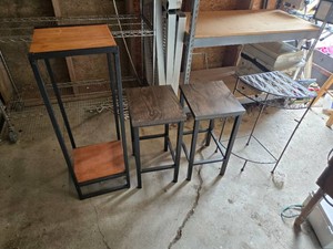 Tall Shelf and Stools