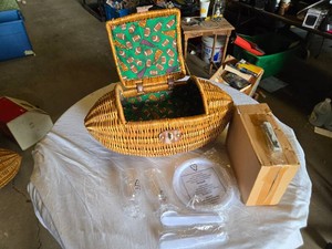 Football Picnic Basket Set with Accessories