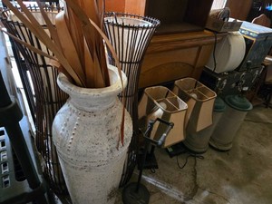 Huge Lot of Home Decor Items including Large Vases and Various Lamps