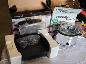 West Bend Electric Skillet and Hamilton Beach Slow Cooker - Power On