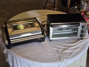 Hamilton Beach Electric Grill and Black & Decker Toaster Oven Set - Power On