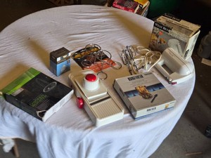 Kitchen Appliance and Accessory Lot including West Bend Electric Mixer, Master Forge Chicken Roaster Set, Kitchen Living Thermometer, and Mandoline Slicer