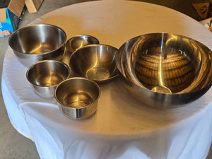 Large IKEA Stainless Steel Mixing Bowl and Other Mixing Bowls