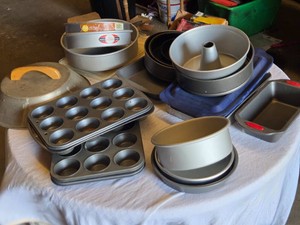 Baking Pans and Muffin Trays including Wilton and Fat Daddios, Cake Pans, and Loaf Pan