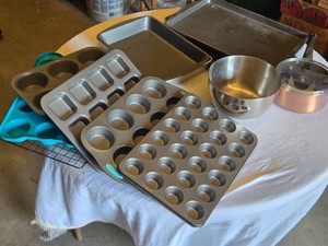 Lot of Non-Stick Bakeware and Mixing Bowls