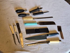 Assorted Kitchen Knives and Tools