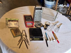 Kitchen and Cooking Utensils Including Scales, Graters, Whisks, Nut Crackers and More