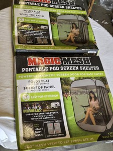 Lot of 2 Magic Mesh Portable Pod Screen Shelter